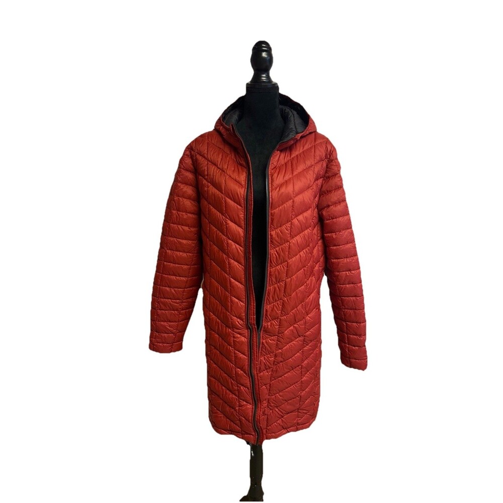 Outdoor Ventures Womens 2XL Coat Long Hooded Ultra Light Warm Puffer Color Red